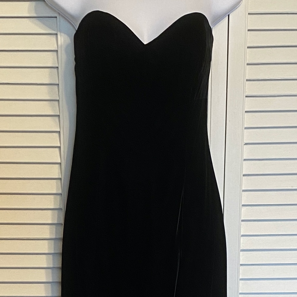 Black Velvet strapless gown / maxi dress